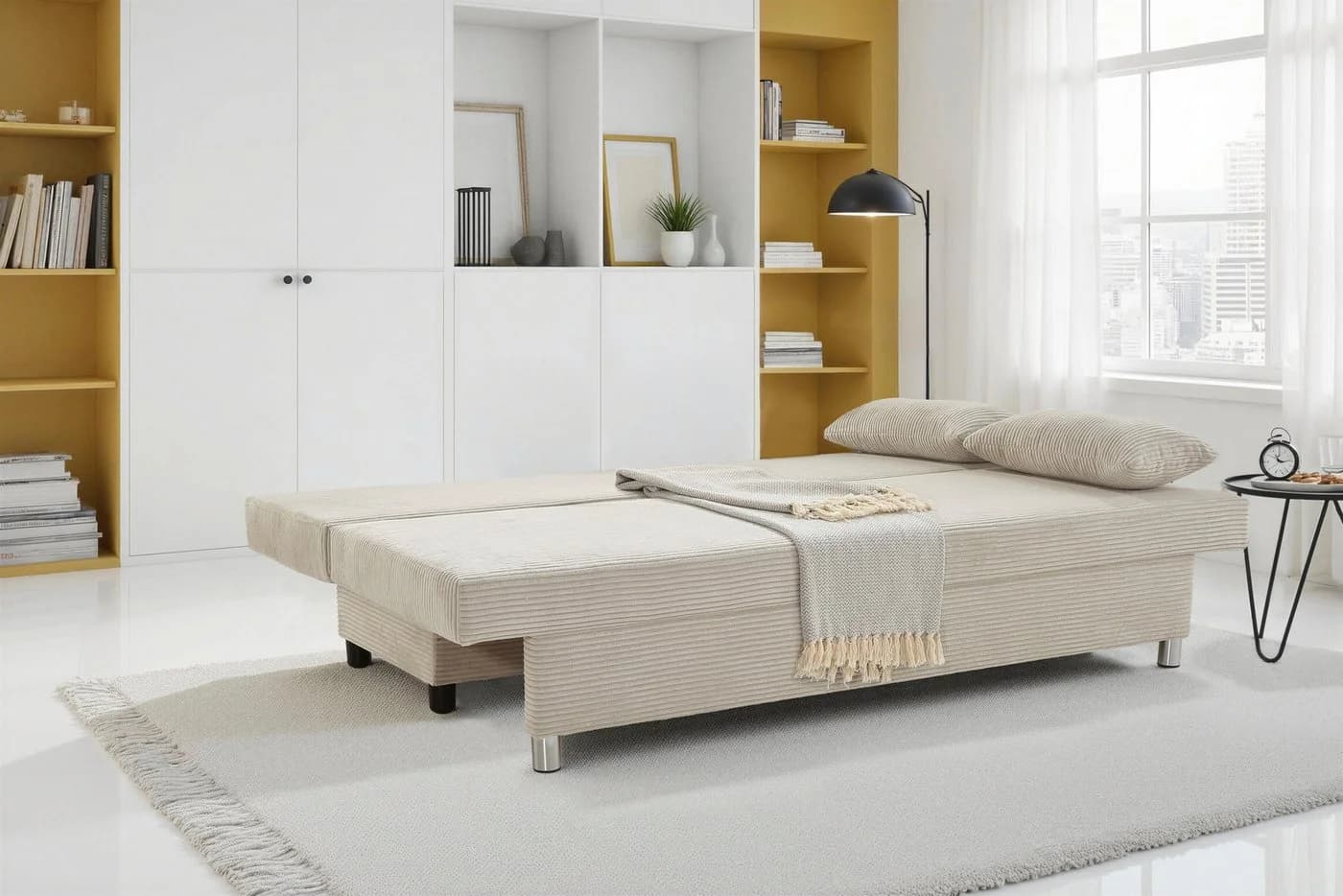 Jockenhöfer Gruppe Schlafsofa Beige/Grau mit Bettkasten - Bild 4