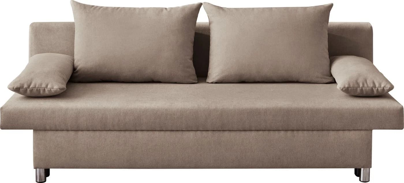 Jockenhöfer Gruppe Schlafsofa Taupe mit Bettkasten & Schlaffunktion