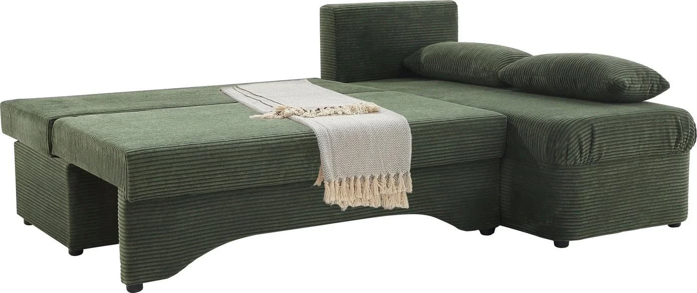Jockenhöfer Ecksofa Polaris L-Form Grün mit Bettfunktion & Bettkasten - Bild 5