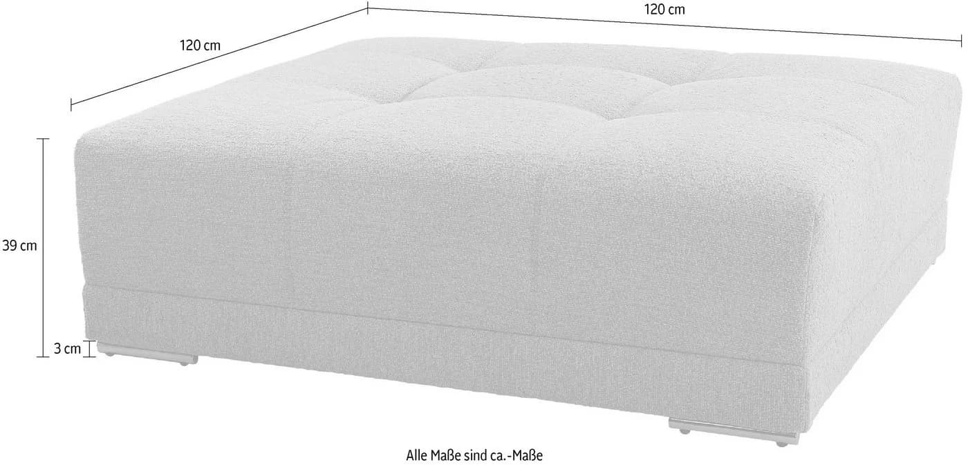 Jockenhöfer Gruppe Hocker Moldau Grau Federkern XXL - Bild 4