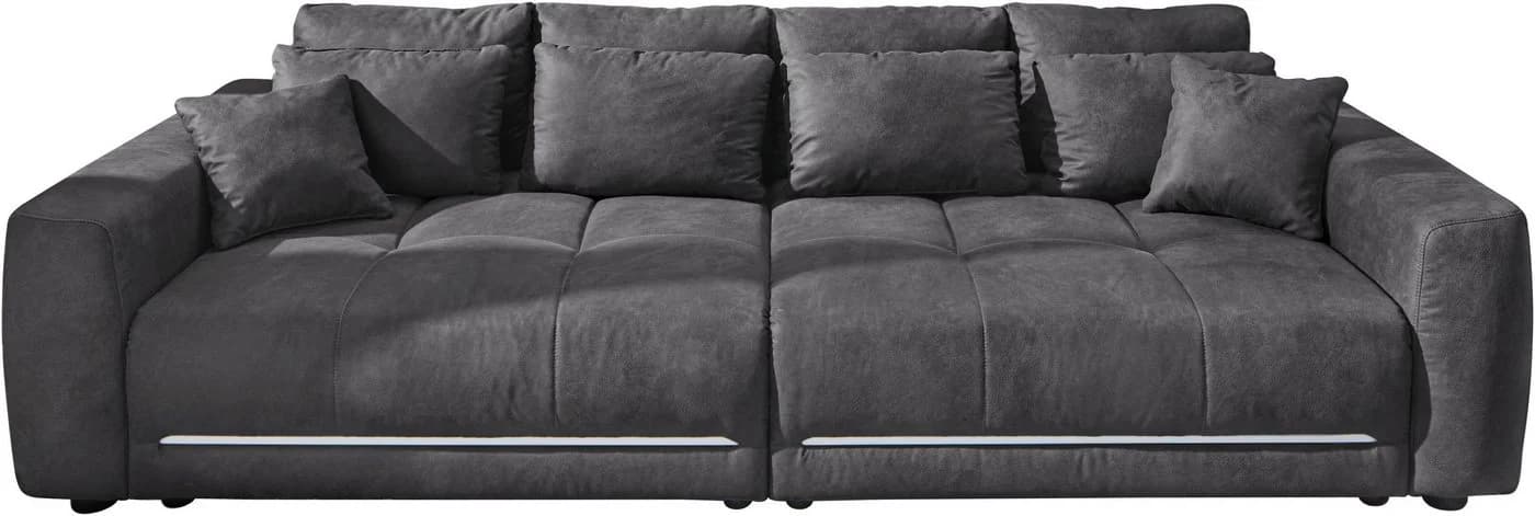 Jockenhöfer Gruppe Big-Sofa Lumina XXL mit LED-RGB-Beleuchtung Dunkelgrau - Bild 2