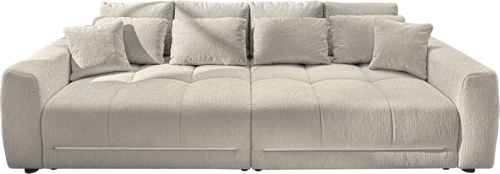 Jockenhöfer Big-Sofa Lumina XXL mit LED-RGB-Beleuchtung greige