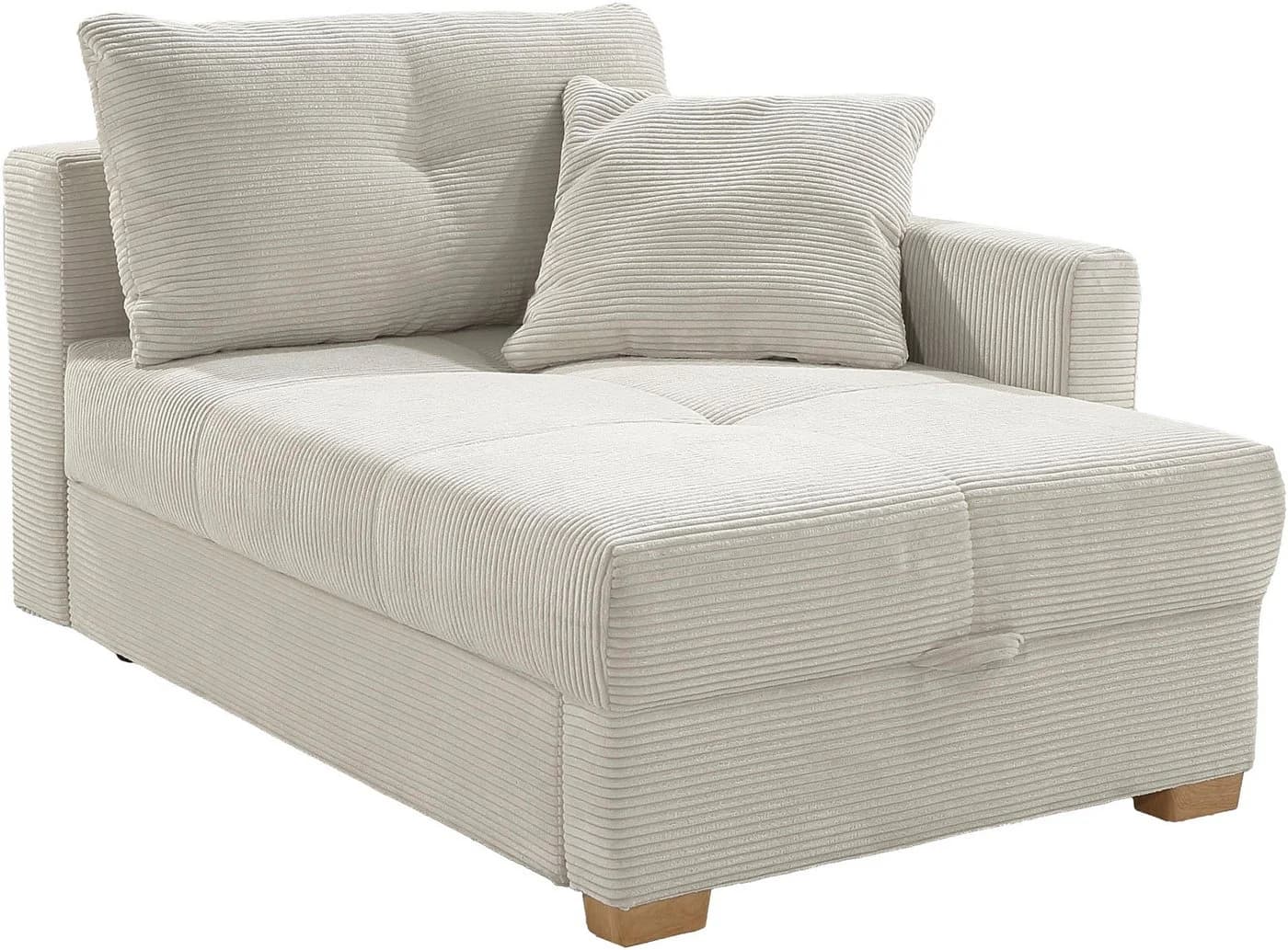Jockenhöfer Gruppe Recamiere Romeo Beige Schlaffunktion Federkern - Bild 3