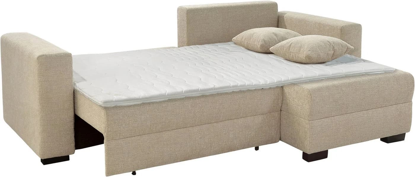 Jockenhöfer Gruppe Ecksofa Elmau Beige Chenille mit Bettkasten & Schlaffunktion - Bild 4