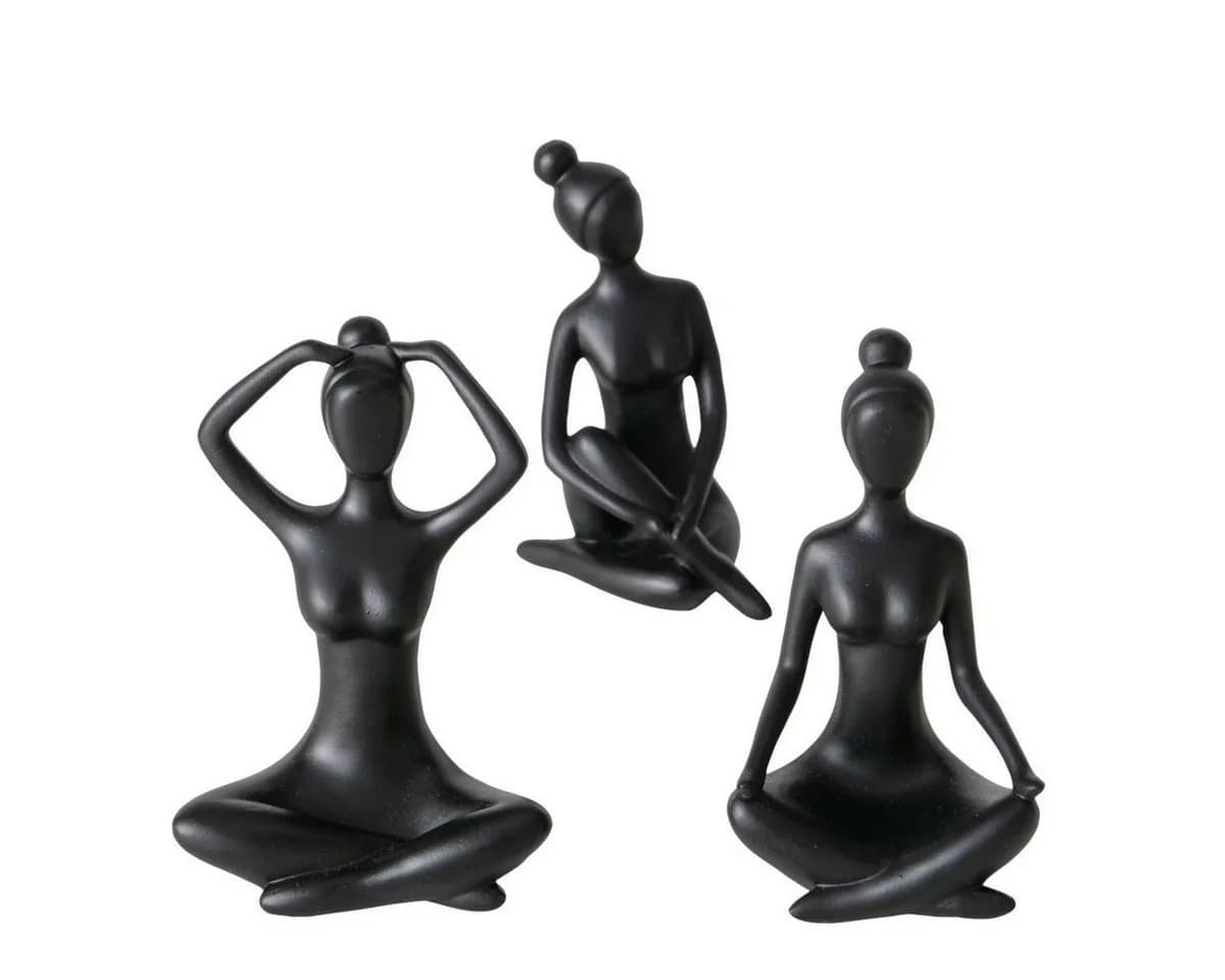 BOLTZE GRUPPE GmbH Dekofigur YOGA Schwarz Polyresin - Bild 4