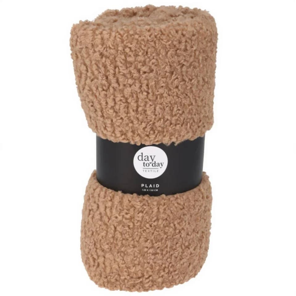 Home & styling collection Wohndecke TEDDY Bouclé Braun