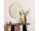 Atmosphera Créateur d'intérieur Wandspiegel 70 cm Schwarz-Gold Metallrahmen Bild 1