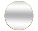 Atmosphera Créateur d'intérieur Wandspiegel 70 cm Schwarz-Gold Metallrahmen Bild 2