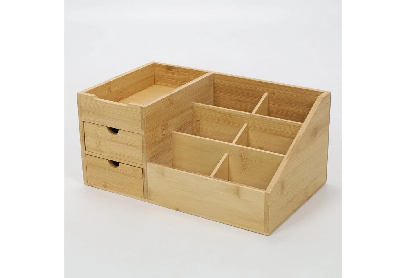 BOXIMO Bambus Organizer mit Schubladen Aufbewahrungsbox - Bild 3