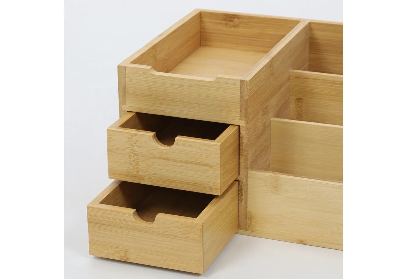 BOXIMO Bambus Organizer mit Schubladen Aufbewahrungsbox - Bild 5