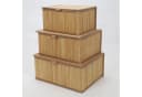 BOXIMO Aufbewahrungsbox Bambus-Korb-Set mit Deckel Bild 3