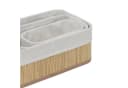BOXIMO Aufbewahrungsbox Bambus mit Stoffeinsätzen Bild 1