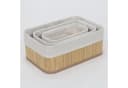 BOXIMO Aufbewahrungsbox Bambus mit Stoffeinsätzen Bild 4