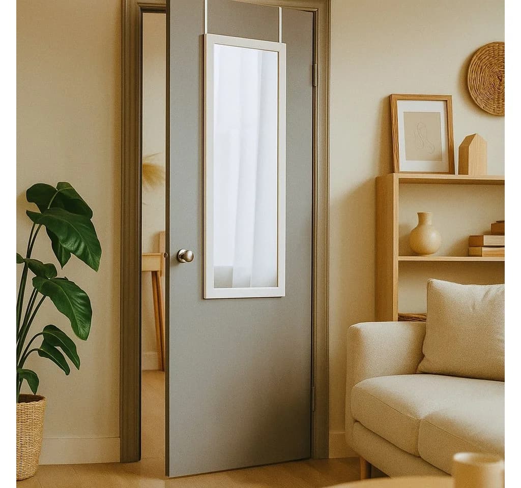 EDAXO Wandspiegel AINA Weiß Türspiegel ohne Bohren