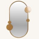 EDAXO Wandspiegel Oval 76x50cm Gold Bild 1