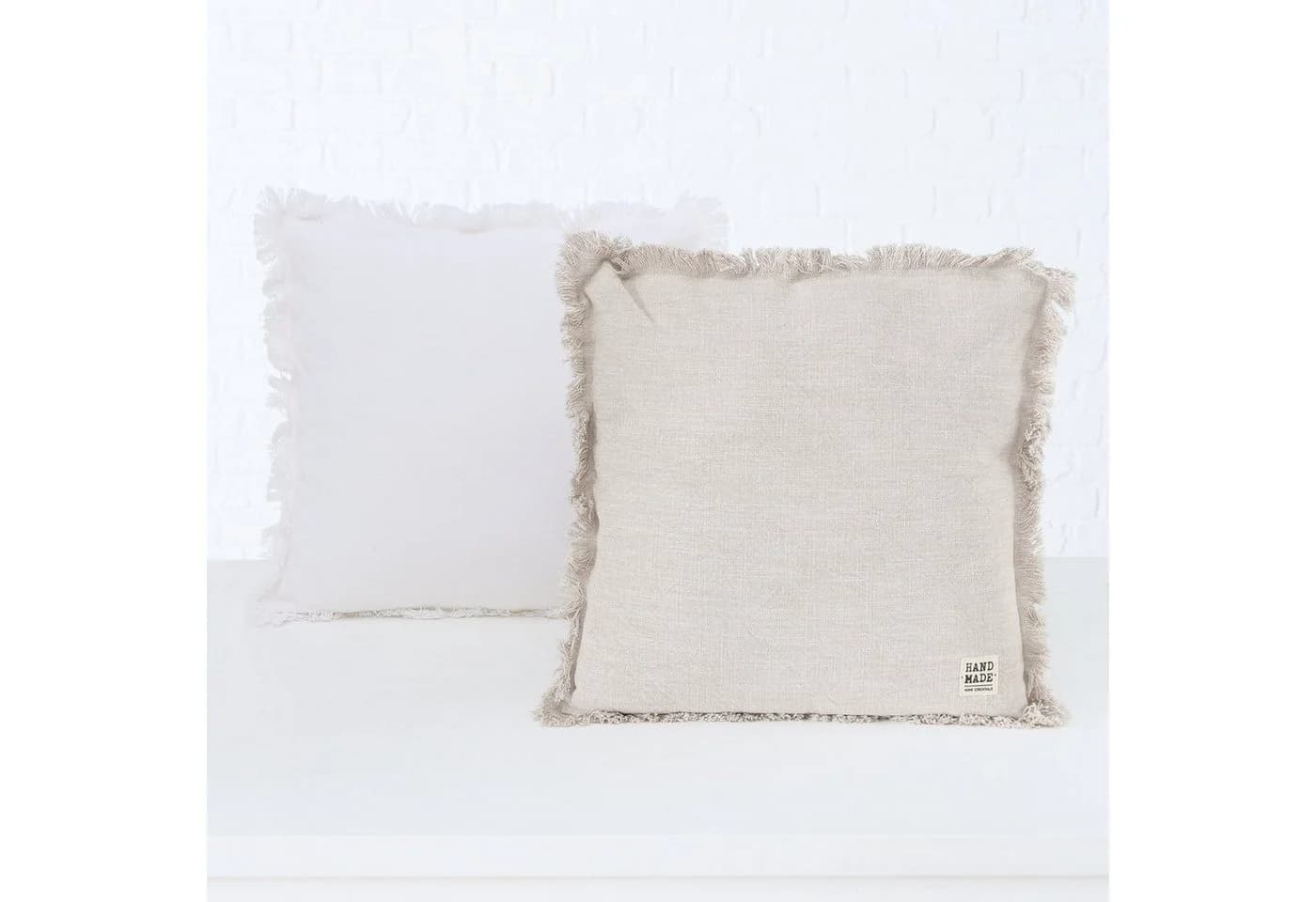 BOLTZE GRUPPE Dekokissen LENEA Baumwolle 45x45 cm Beige/Weiß - Bild 4