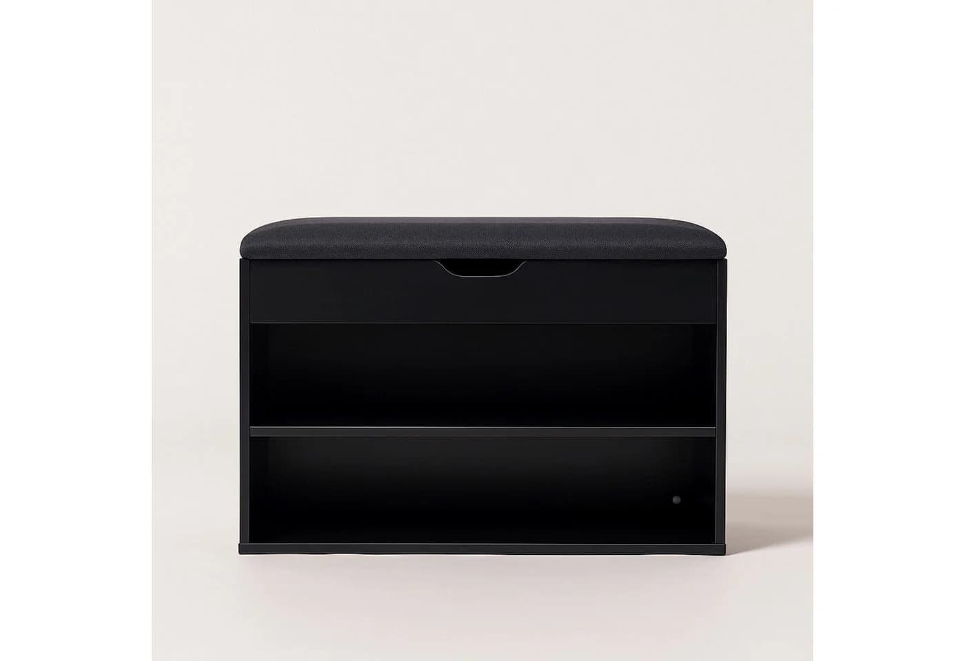 BOXIMO Schuhschrank LEVA mit Sitzbank Schwarz