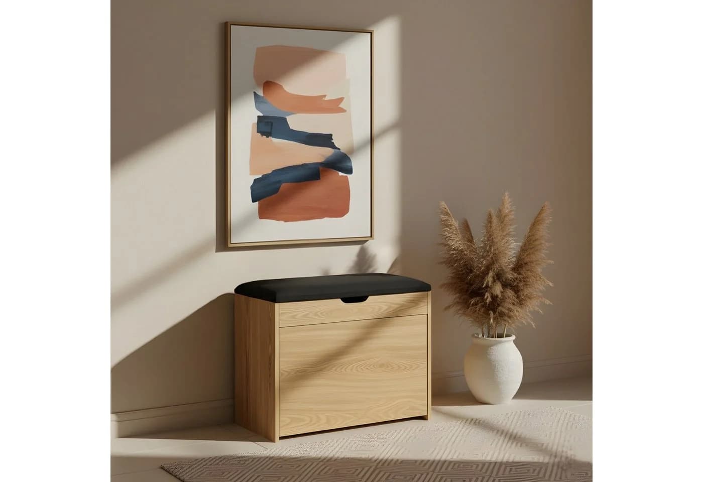BOXIMO Schuhschrank VAULT mit Sitzbank Braun