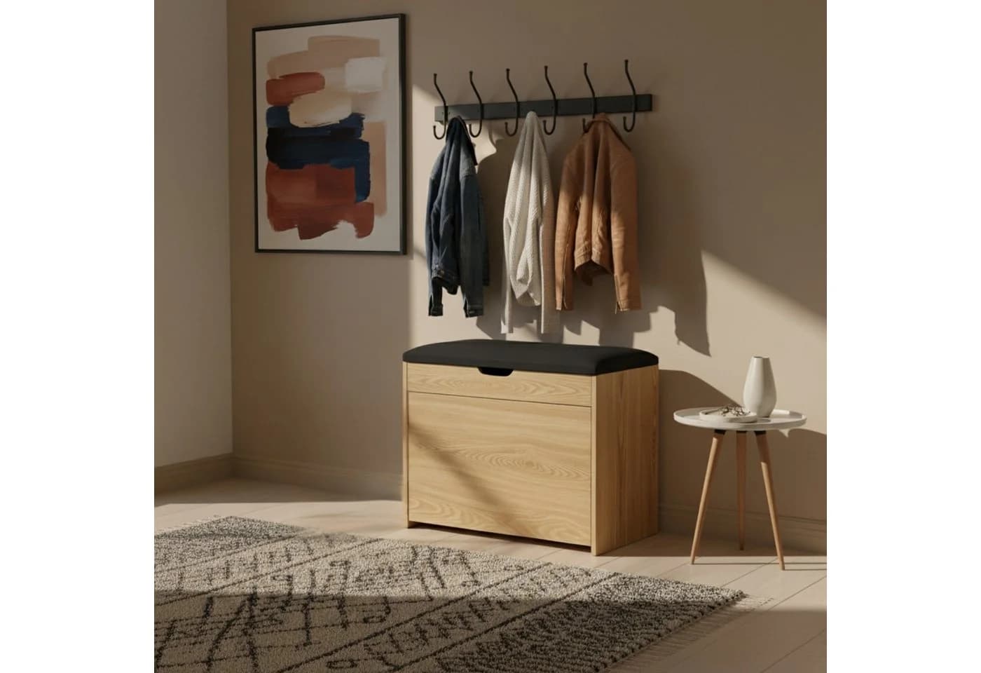 BOXIMO Schuhschrank VAULT mit Sitzbank Braun - Bild 3