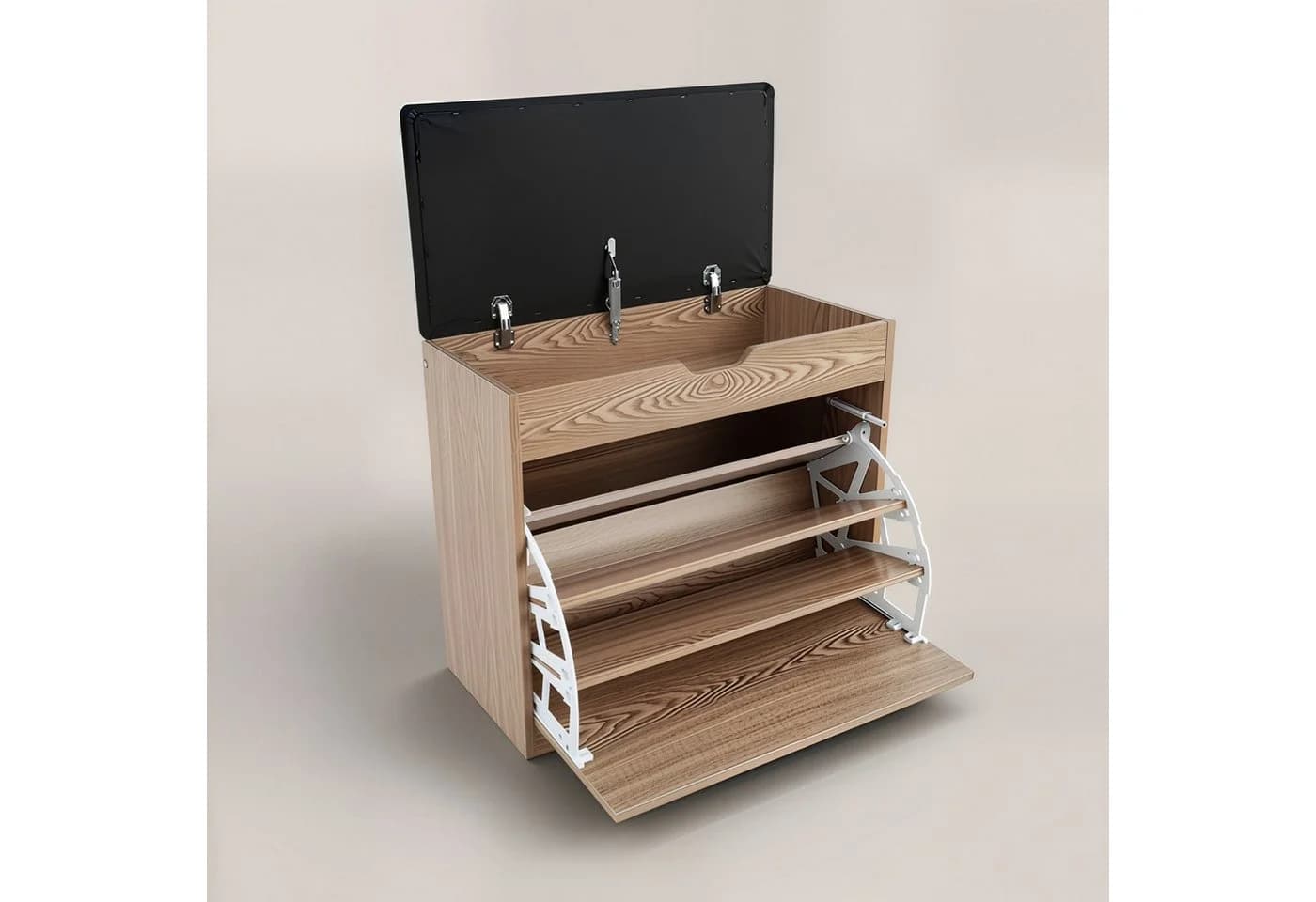 BOXIMO Schuhschrank VAULT mit Sitzbank Braun - Bild 5