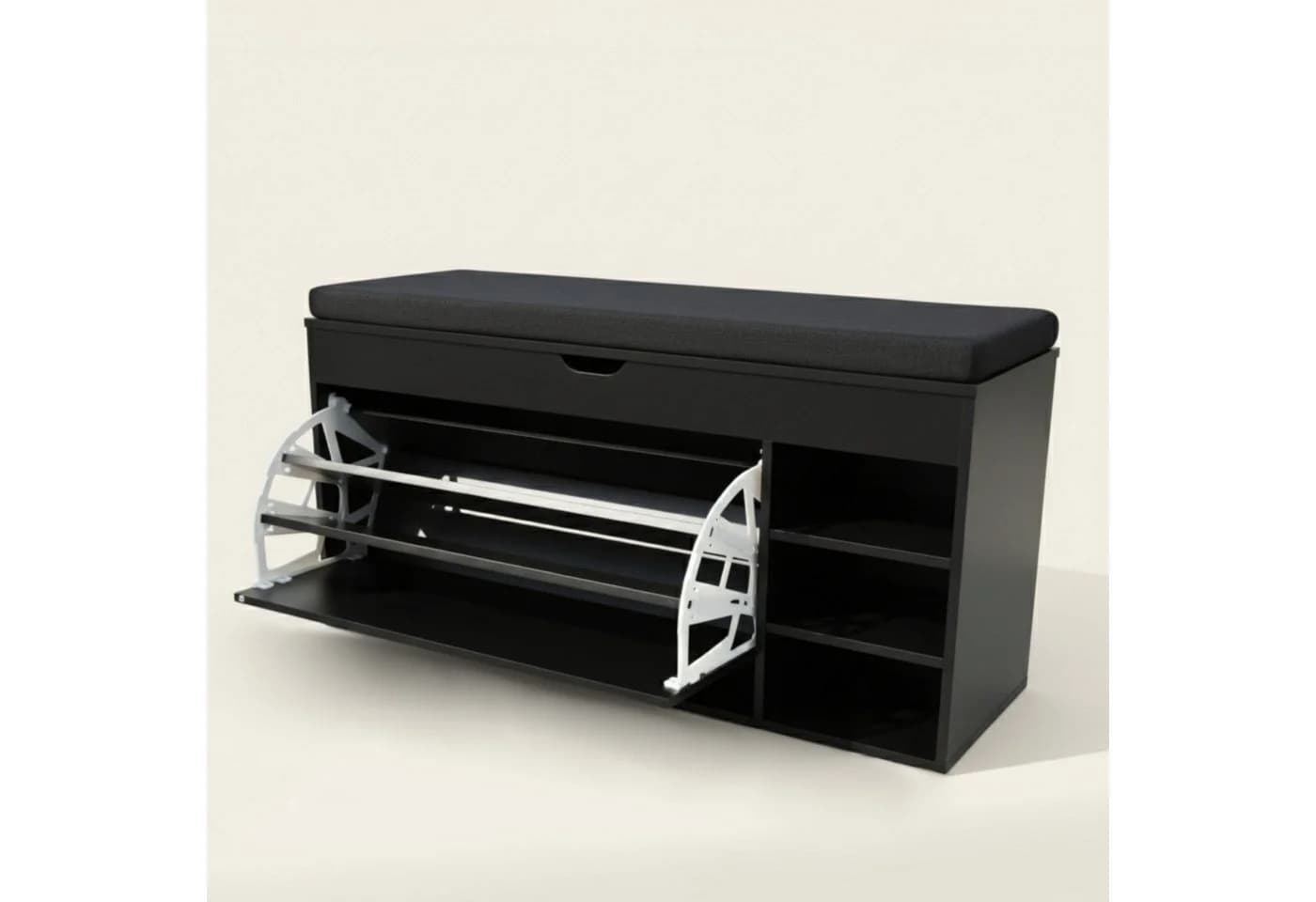 BOXIMO Schuhschrank GRADIA mit Sitzbank Schwarz - Bild 4