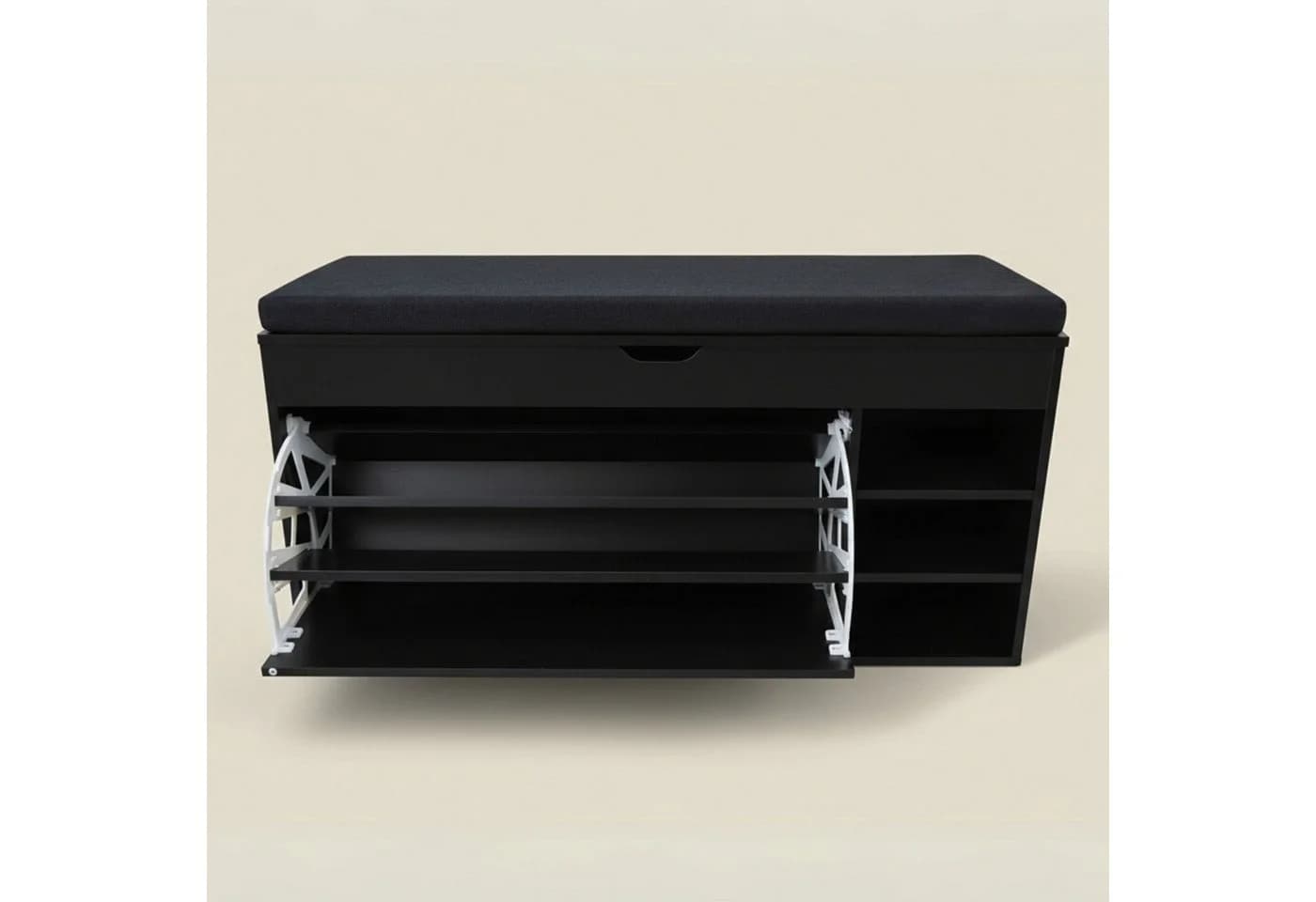BOXIMO Schuhschrank GRADIA mit Sitzbank Schwarz - Bild 5