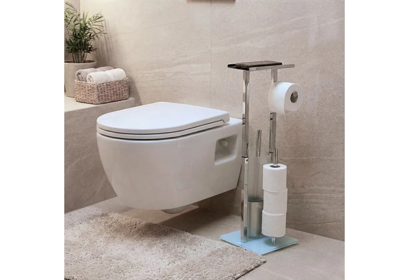 NUXIO WC-Garnitur HYLLA mit Papierhalter, Bürste & Handyablage - Bild 2