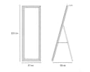 EDAXO Standspiegel HAVLYS 37 x 127 cm Splittergeschütztes Sicherheitsglas Bild 5