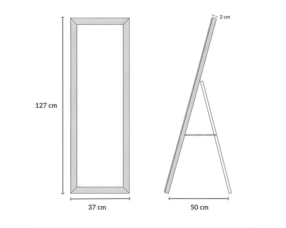 EDAXO Standspiegel HAVLYS 37 x 127 cm Splittergeschütztes Sicherheitsglas - Bild 5