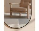 EDAXO Wandspiegel Oval 80x30 cm Metallrahmen Splitterschutzfolie Bild 4