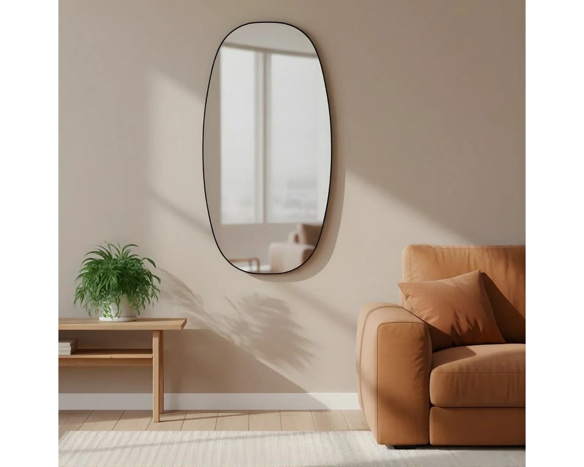 EDAXO Wandspiegel Oval 60x32 cm Splitterschutzfolie - Bild 2