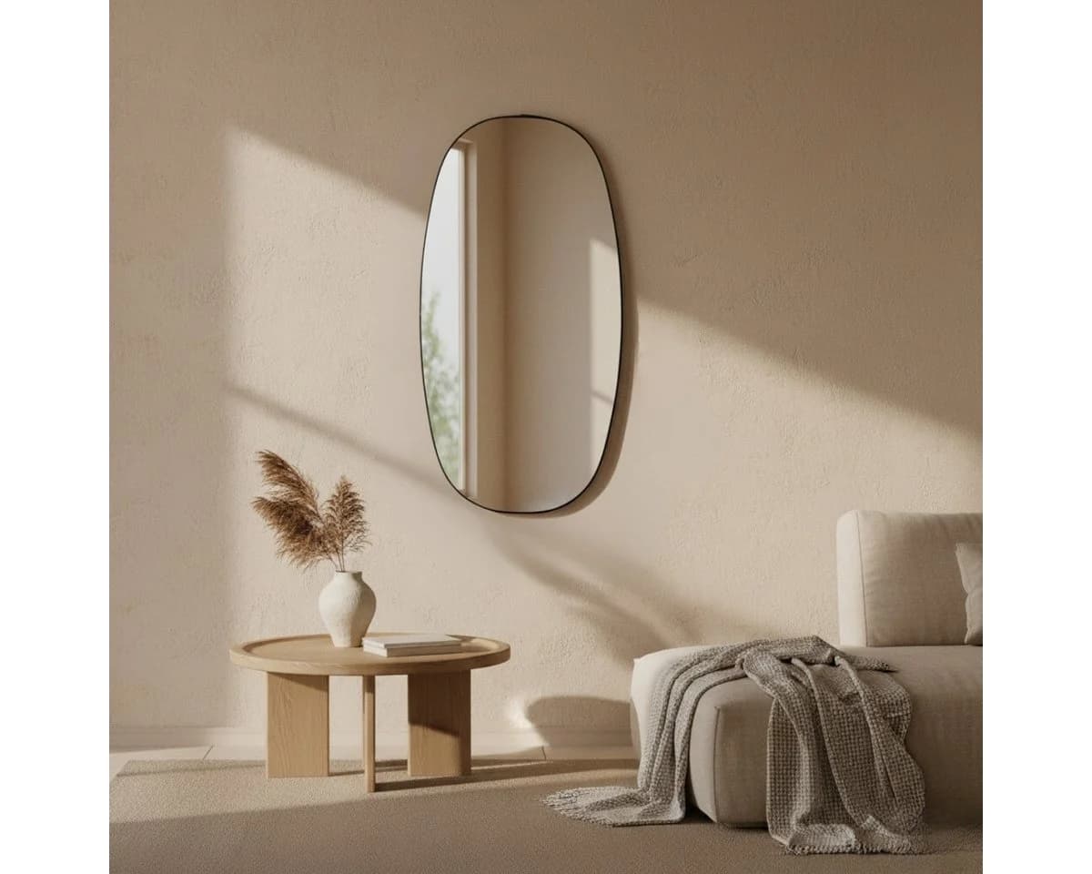 EDAXO Wandspiegel Oval 60x32 cm Splitterschutzfolie - Bild 4