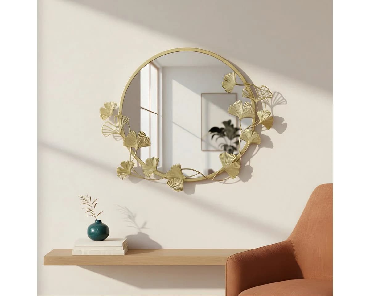 EDAXO Wandspiegel Ginkgo-Rahmen Gold - Bild 2