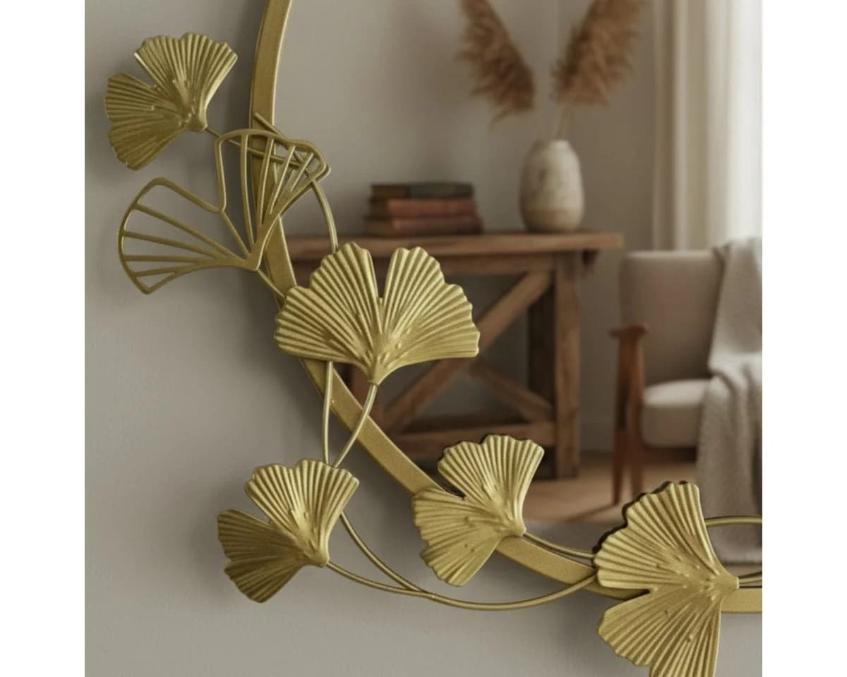 EDAXO Wandspiegel Ginkgo-Rahmen Gold - Bild 4