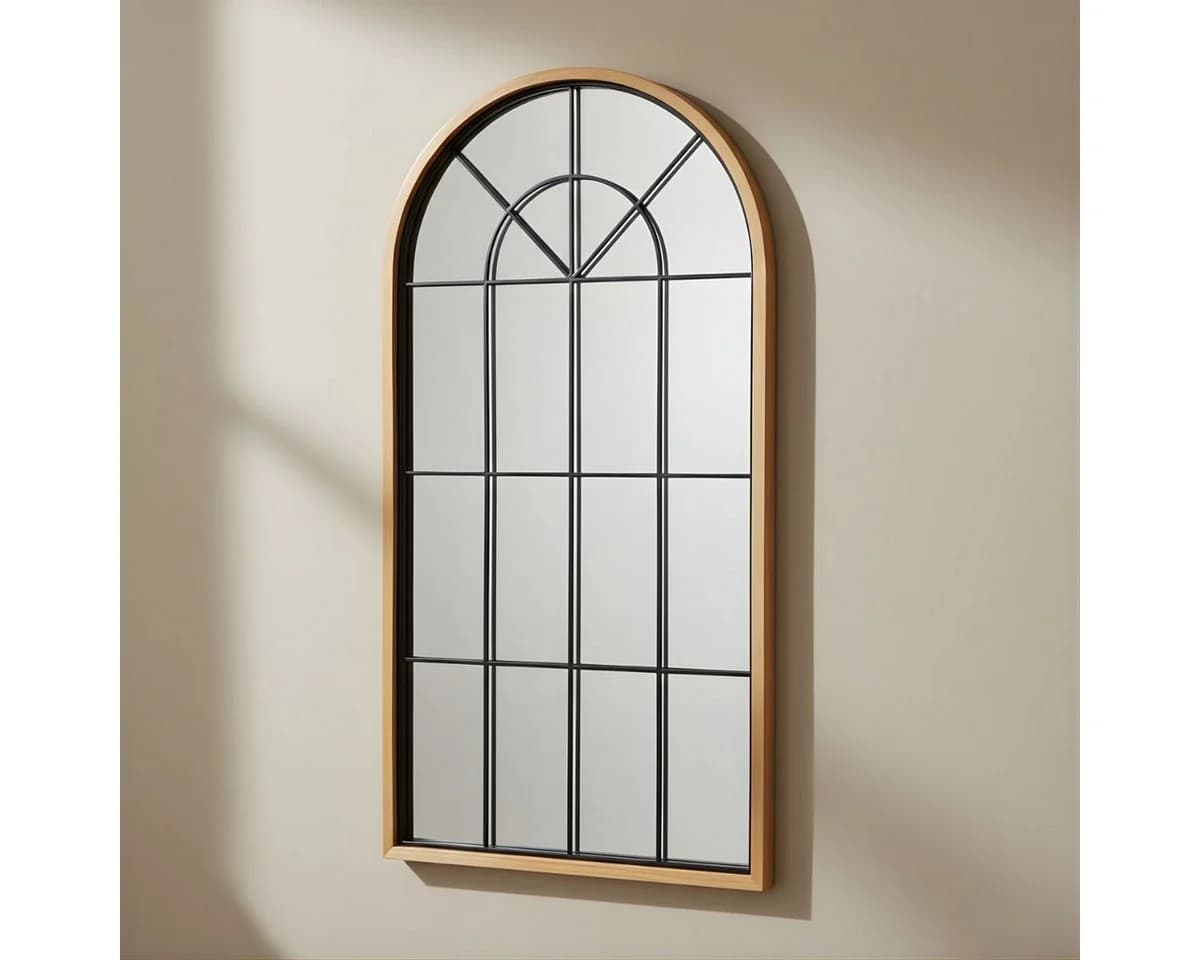 EDAXO Wandspiegel Fensterstil 110x56 cm