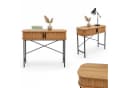 EDAXO Schreibtisch Konsole mit Schiebetüren SCAVA, geriffelt, 100 x 35 x 80,5 cm Bild 1