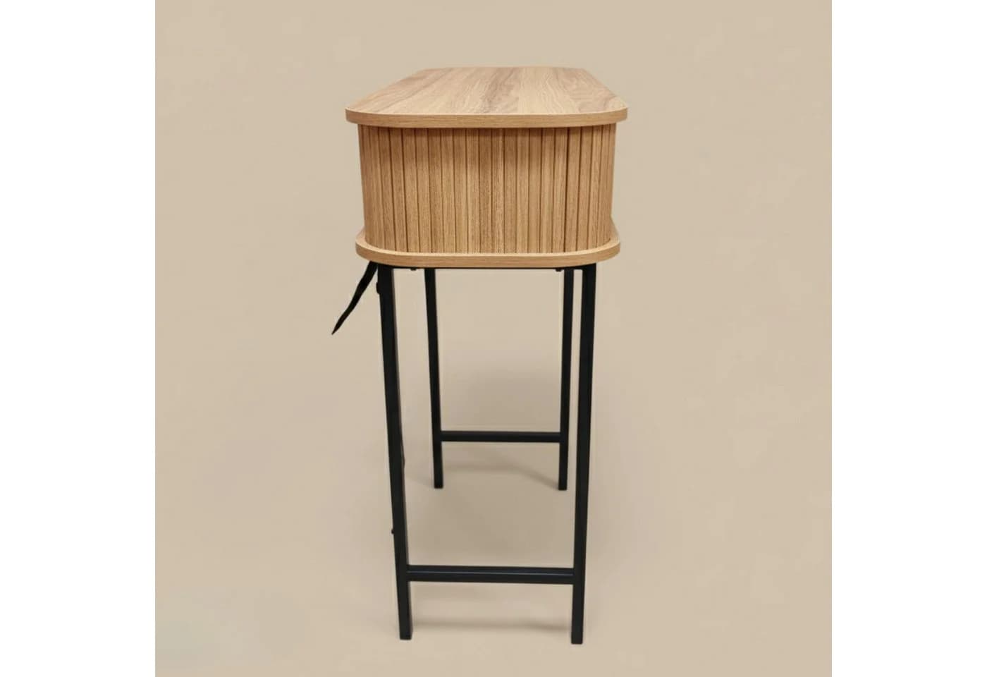 EDAXO Schreibtisch Konsole mit Schiebetüren SCAVA, geriffelt, 100 x 35 x 80,5 cm - Bild 5