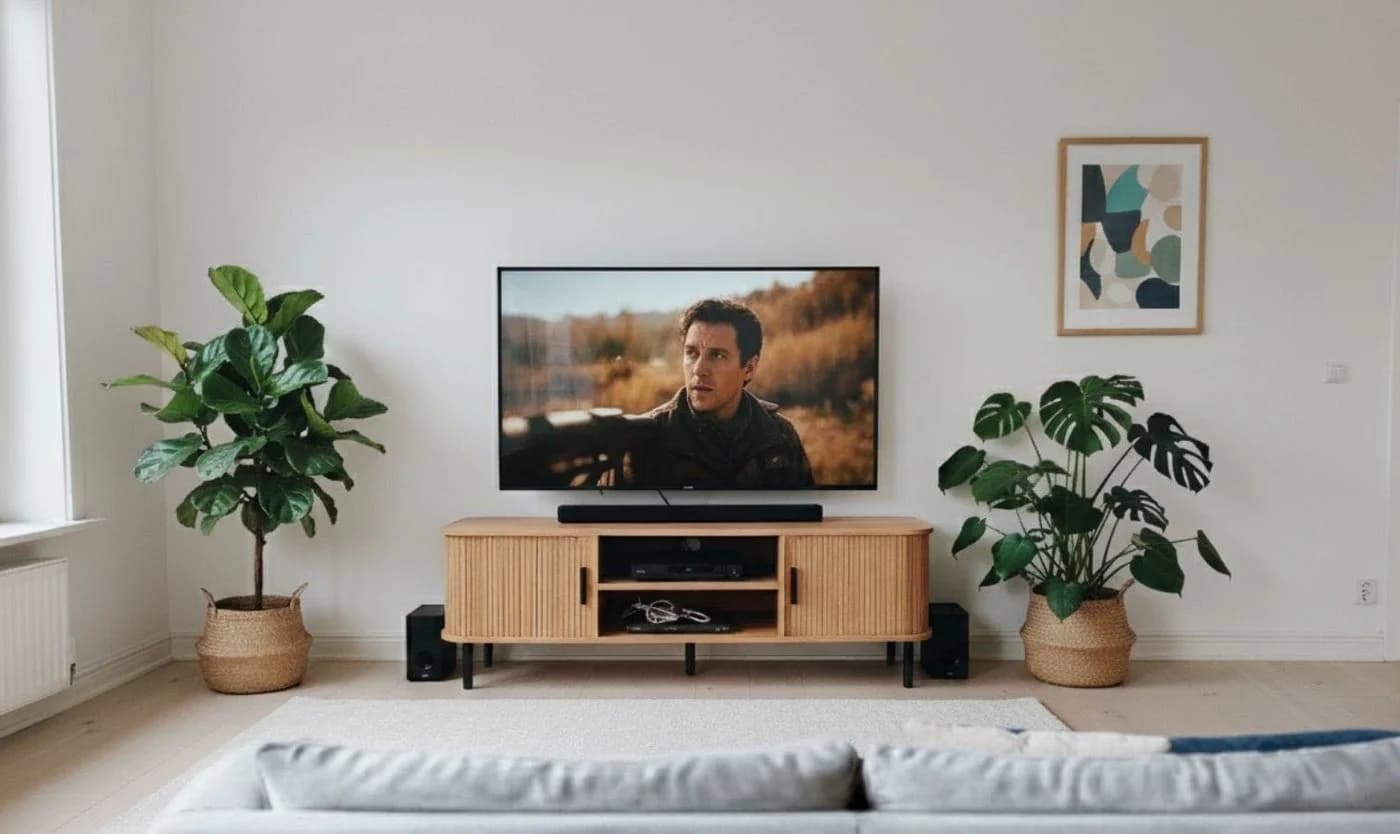 EDAXO Regal TV-Schrank SCAVA, geriffelt, Lamellenfront, Schiebetüren - Bild 3