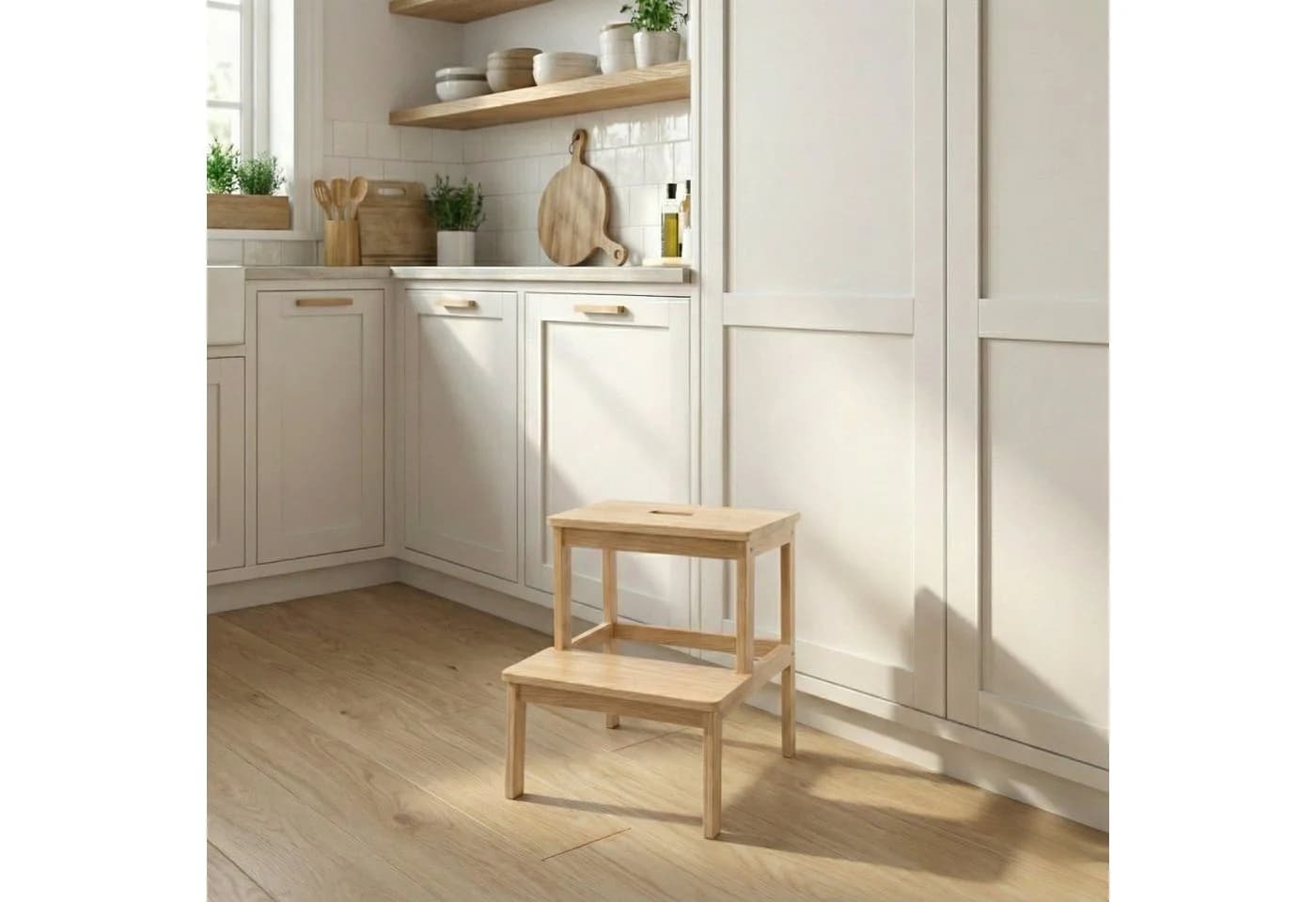 NUXIO Bambus Hocker mit Stufe KROK 46 cm - Bild 2