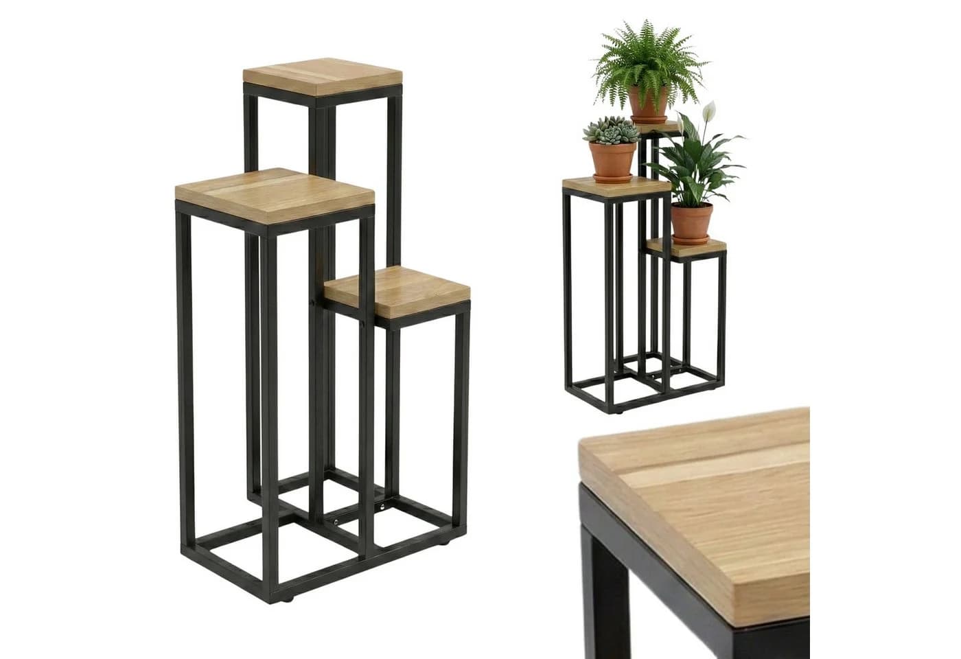 EDAXO Blumenständer BIOS 3 Ebenen Modern Loft