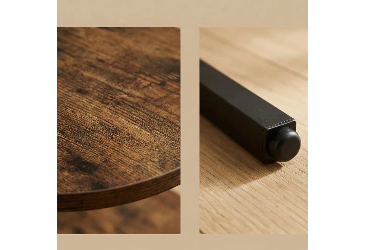 EDAXO Blumenständer LUM Modern Dunkles Holz Schwarz - Bild 5