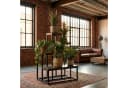 EDAXO Blumenständer Loft Braun/Schwarz Metallgestell Bild 2