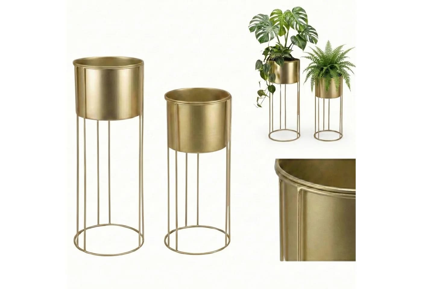 EDAXO Blumenständer Gold OSMOS 2er-Set