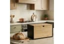 AROMELIO Brotkasten CADRE Bambus Beige/Braun Beidseitig Öffnbar Bild 2