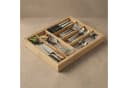 AROMELIO Ausziehbarer Besteckkasten VARIO Bambus Braun Bild 5