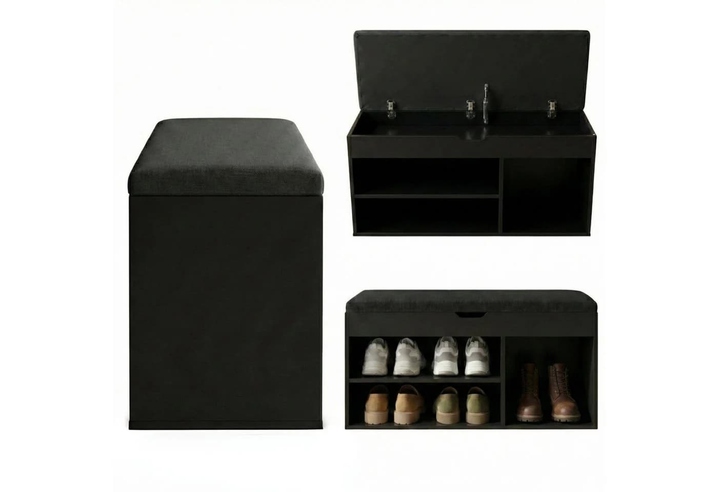 BOXIMO Schuhschrank Schuhregal mit Sitzfläche TRIA - Bild 2