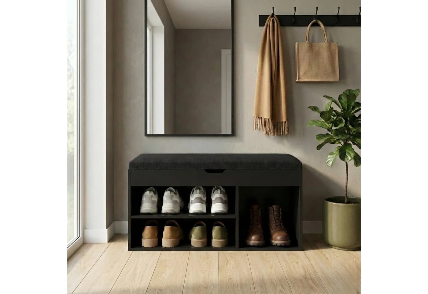 BOXIMO Schuhschrank Schuhregal mit Sitzfläche TRIA - Bild 3