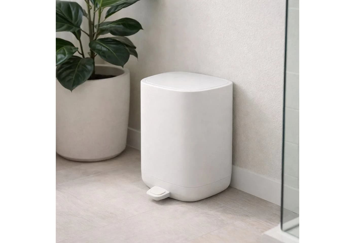 NUXIO INVI Bad-Treteimer 7l Weiß Soft-Close - Bild 2