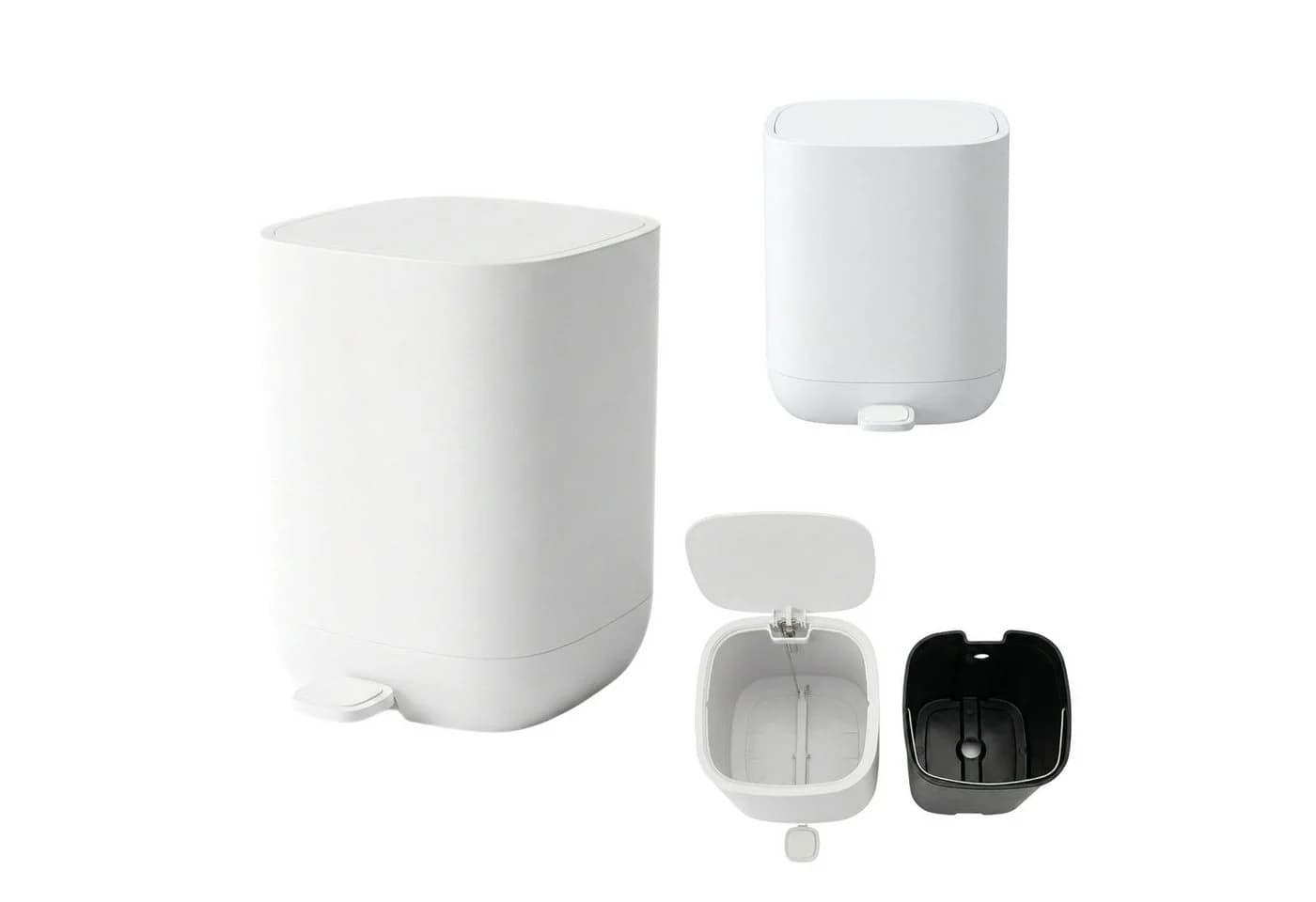 NUXIO INVI Bad-Treteimer 7l Weiß Soft-Close - Bild 3