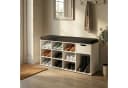 BOXIMO Schuhschrank mit Sitzfläche und 10 Regalen Weiß Bild 2
